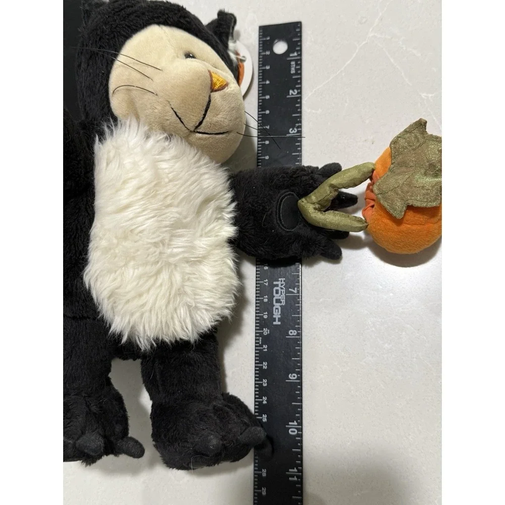 Starbucks Bearista Plush Bear‎ Wearing Cat Costume with Pumpkin Halloween 2005